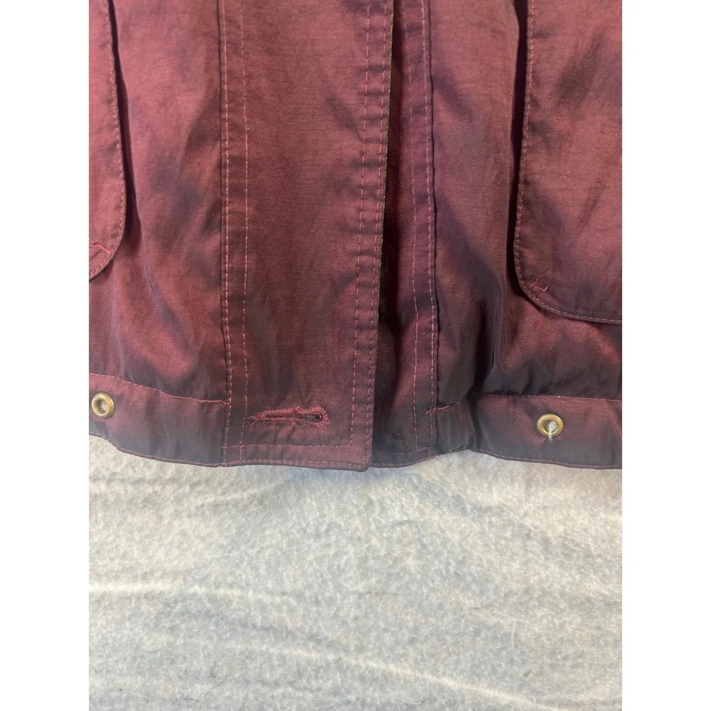 Forecaster of Boston Womens Burgundy Gold Colorblock Trench‎ Coat Jacket - Picture 5 of 9